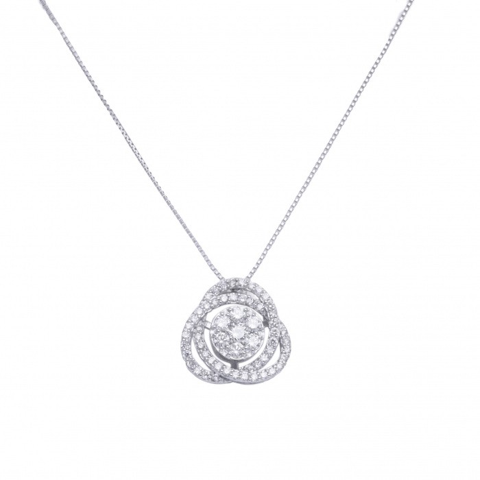 Platinum 950 Platinum 850 Diamond Necklace J314482 | Yukizaki