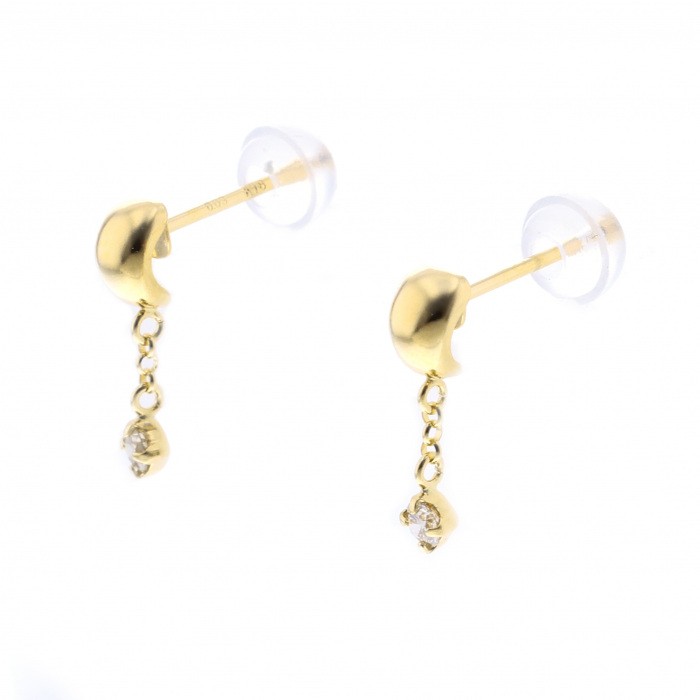 K18イエローゴールド ダイヤモンド ピアス J323793 | ユキザキセレクト