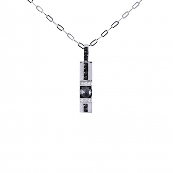 プラチナ900 ブラックダイヤ ダイヤモンド ネックレス J325010 | ユキ