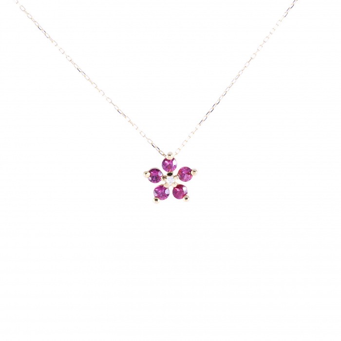 プラチナ950 プラチナ850 ルビー ダイヤモンド ネックレス J326314