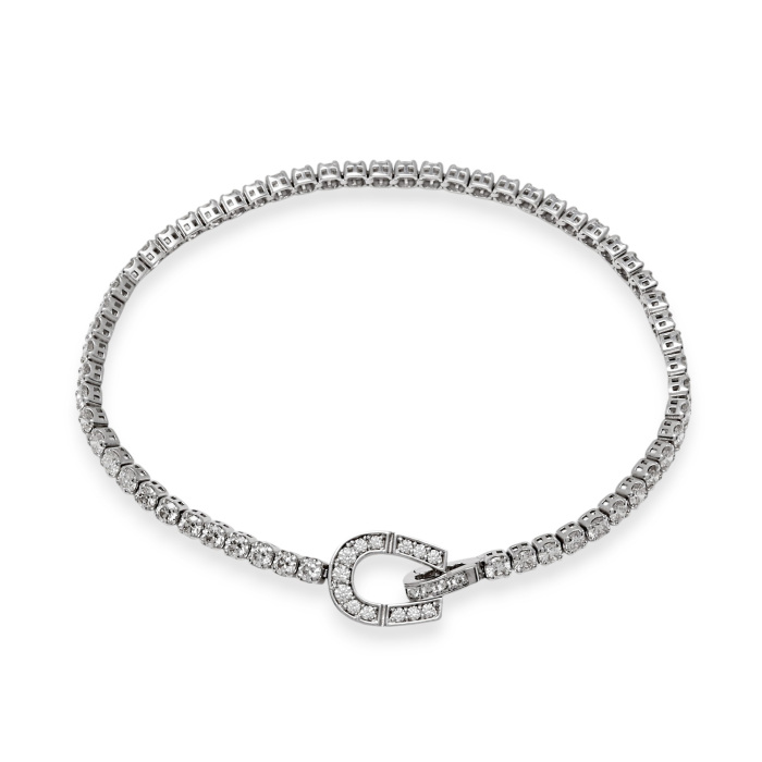 K18ホワイトゴールド ダイヤモンド テニス ブレスレット J333808