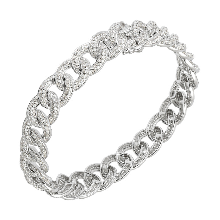 K18ホワイトゴールド ダイヤモンド ブレスレット J340976 | ユキザキ