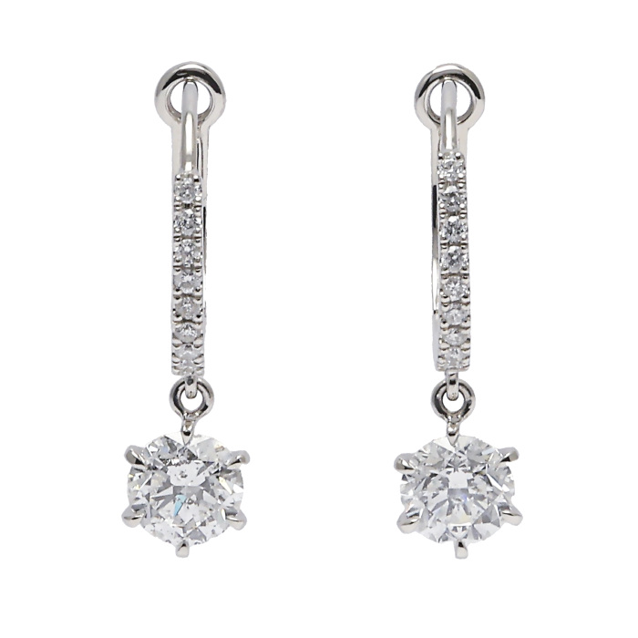 プラチナ950 ダイヤモンド ピアス J341319 | ユキザキセレクトジュエリー