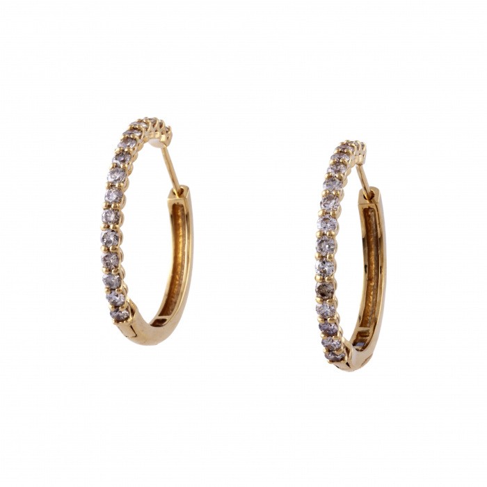 K18イエローゴールド ダイヤモンド ピアス J344733 | ユキザキセレクト