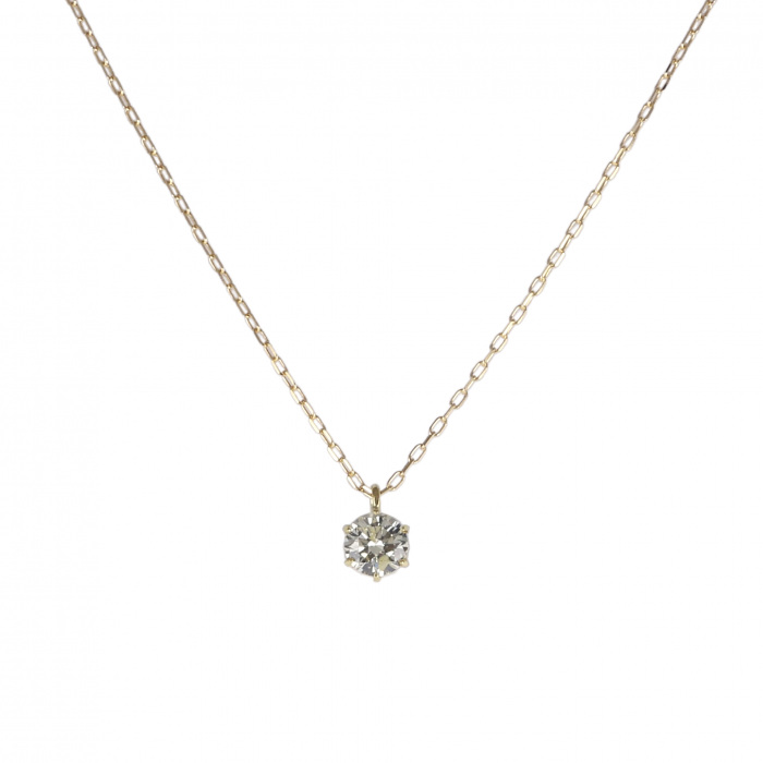 k18 ダイヤモンドネックレス ジュエリーツツミ K18イエローゴールド鑑定書付ダイヤモンドネックレス