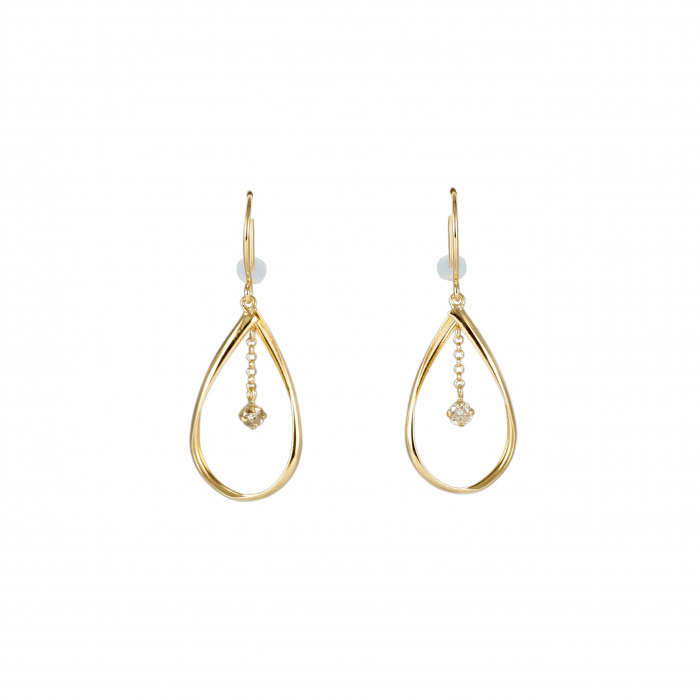 K18イエローゴールド ダイヤモンド ピアス J350387 | ユキザキセレクト