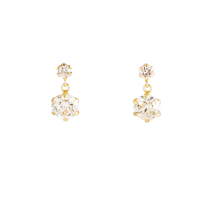 K18イエローゴールド ダイヤモンド ピアス J352611 | ユキザキセレクト