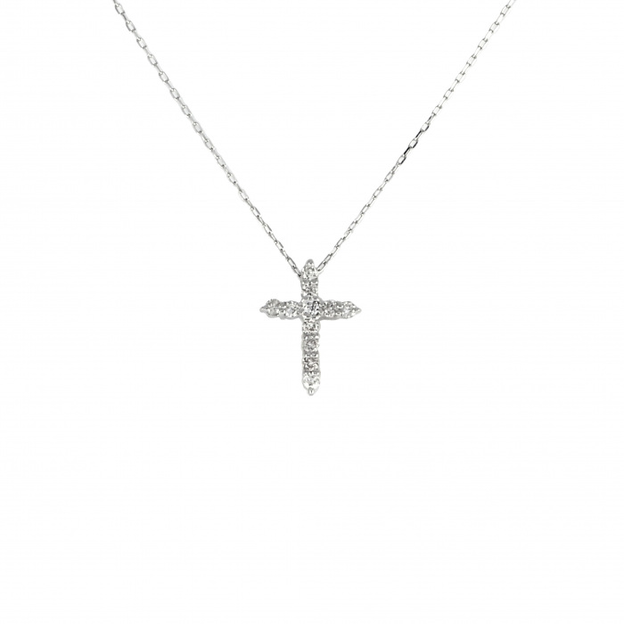 プラチナ900 プラチナ850 ダイヤモンド クロス ネックレス J355533