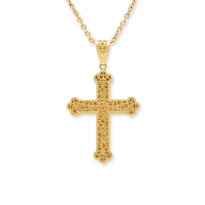 K18 イエローゴールド オパール クロスモチーフ ネックレス K18 イエローゴールド オパール クロスモチーフ ネックレス K18