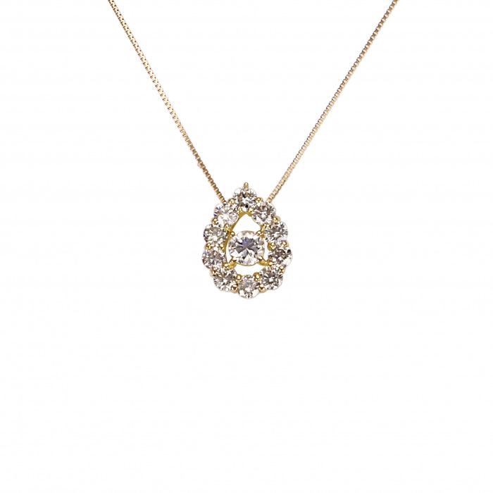 ゴールド ダイヤモンド ネックレス K18イエローゴールド ダイヤモンド ネックレス J360924 | ユキザキ