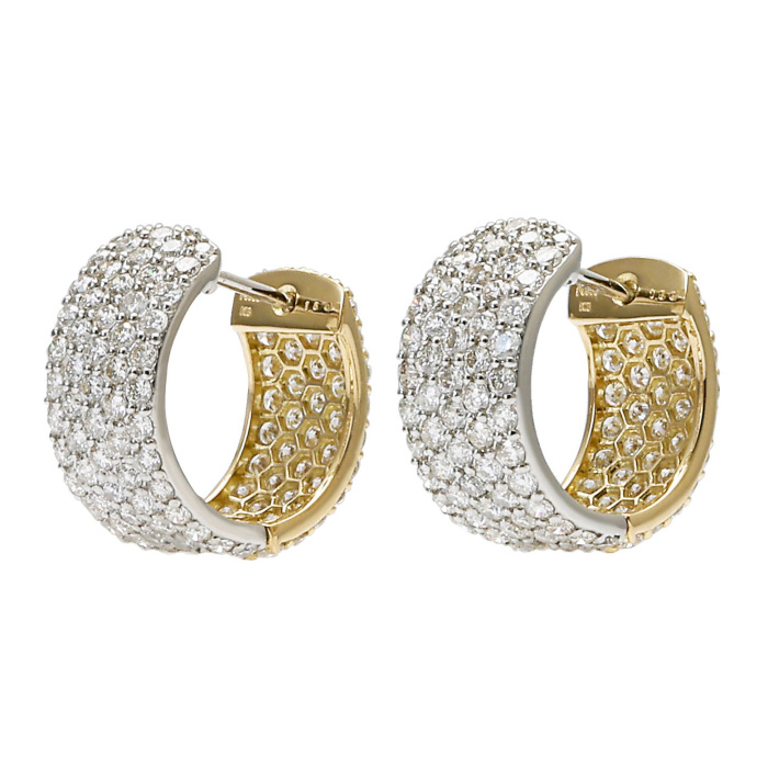 プラチナ900 K18イエローゴールド ダイヤモンド ピアス J363446 | ユキ