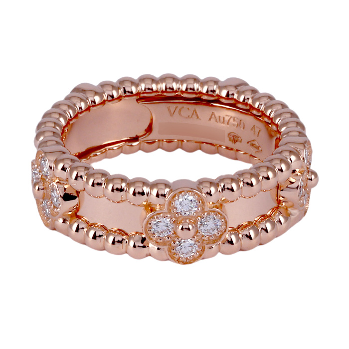 ミケネコヴァンクリーフ&アーペルペルレリングピンク50 指輪#47 Van Cleef & Arpels ヴァンクリーフ＆アーペル 貴金属・宝石