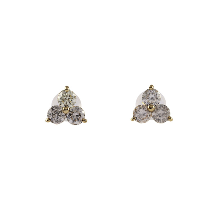 K18イエローゴールド ダイヤモンド ピアス J364175 | ユキザキセレクト
