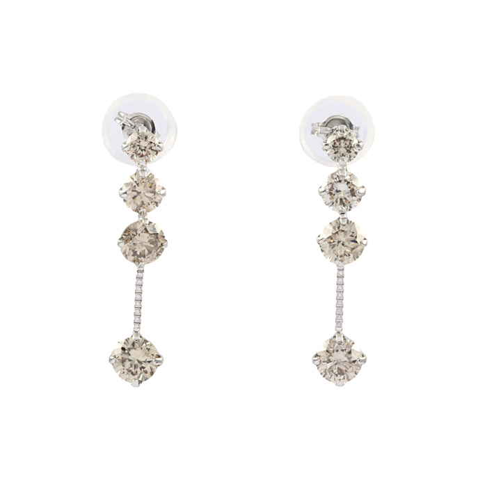 プラチナ900 ダイヤモンド ピアス J364782 | ユキザキセレクトジュエリー
