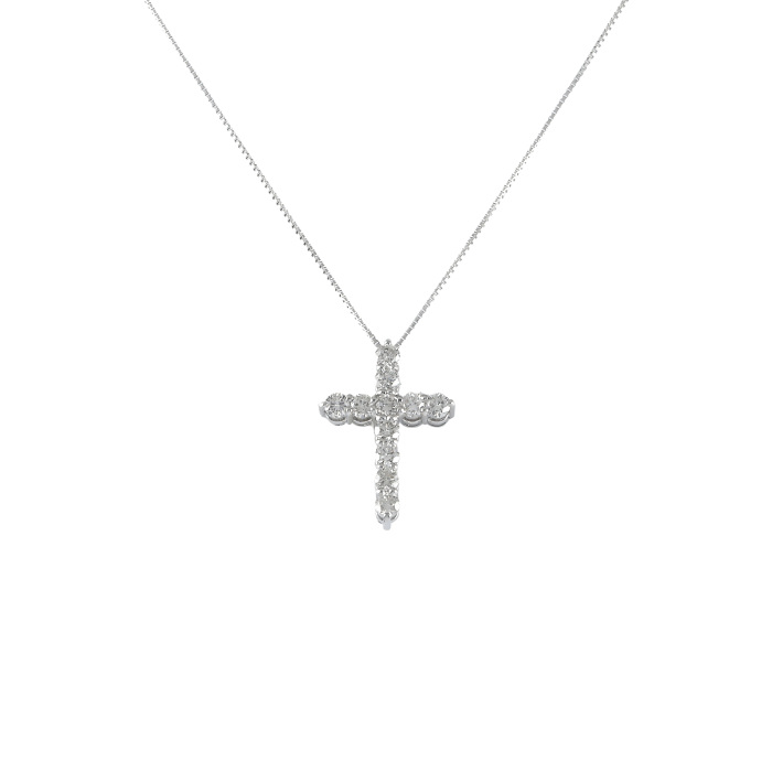 大幅値下げ⭐︎ 正規品　ゆきざき　ネックレス　クロス　ダイヤモンド　プラチナ プラチナ900 プラチナ850 ブラックダイヤ ダイヤモンド クロス