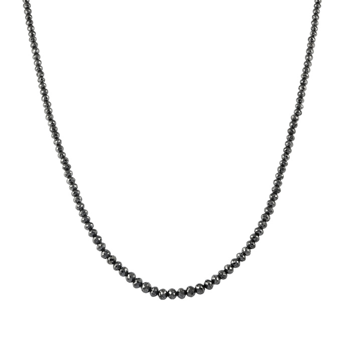 K18ホワイトゴールド ブラックダイヤ ネックレス J368387 | ユキザキ
