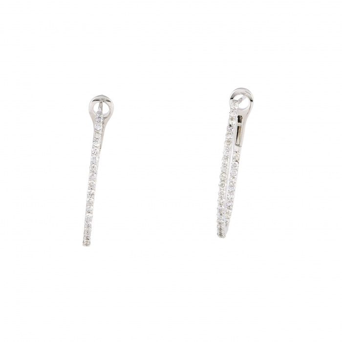 ダイヤ　18Kホワイトゴールド　ピアス K18 1粒ダイヤ ピアス 18金 ホワイトゴールド 18K WG 天然 ダイヤ 両耳