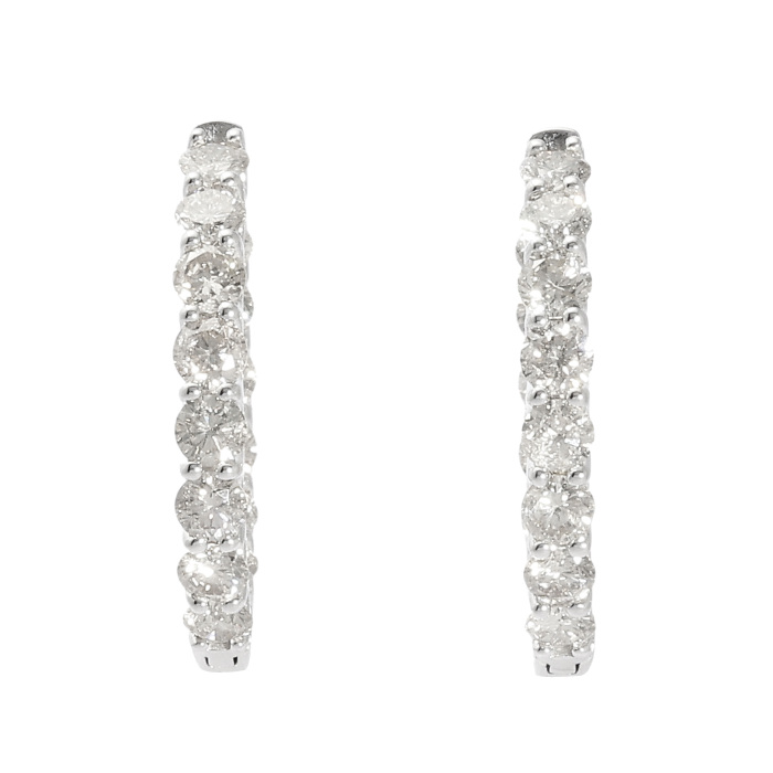 K18ホワイトゴールド ダイヤモンド ピアス J369331 | ユキザキセレクト