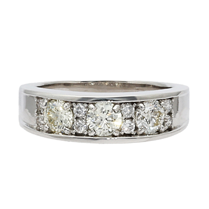 ダイヤモン　プラチナリング 楽天市場】【値下しました】プラチナ一文字リング プラチナダイヤ