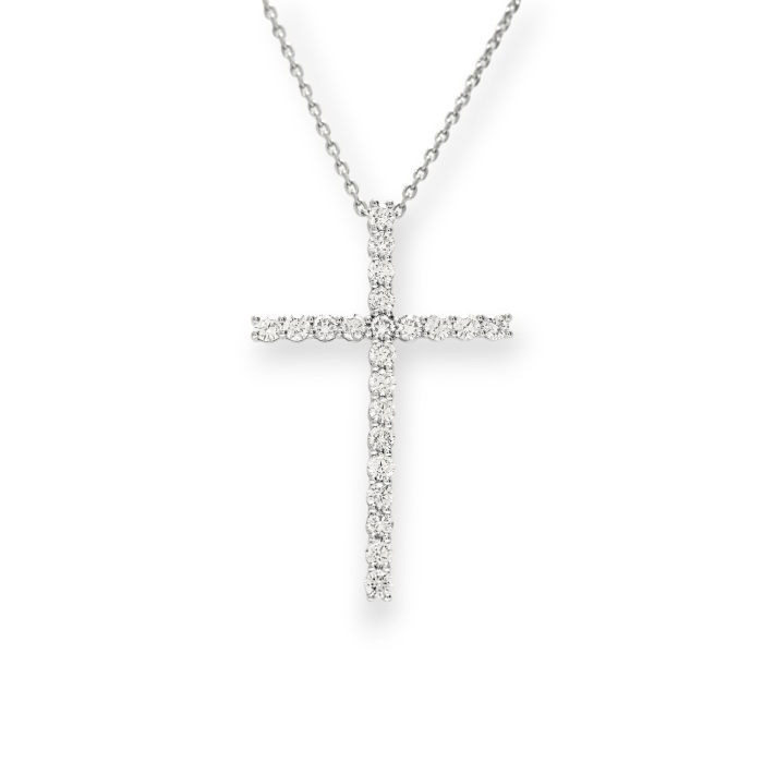 プラチナ900 ネックレス プラチナ900 プラチナ850 ダイヤモンド クロス ネックレス J372995