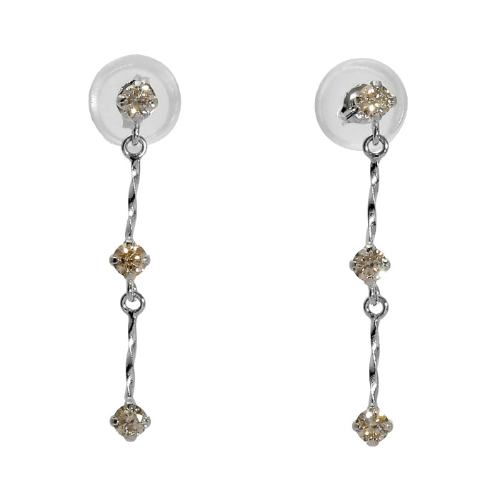プラチナ900 ダイヤモンド ピアス J374099 | ユキザキセレクトジュエリー