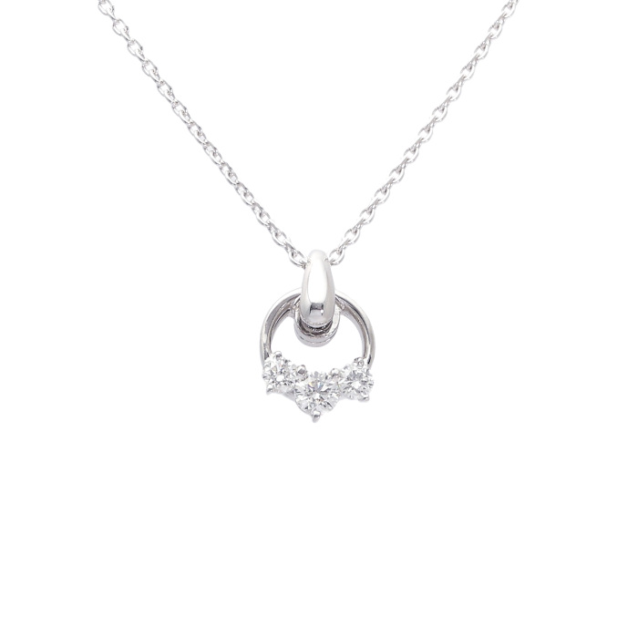 K18 white gold diamond necklace J376433 | Yukizaki Select Jewelry