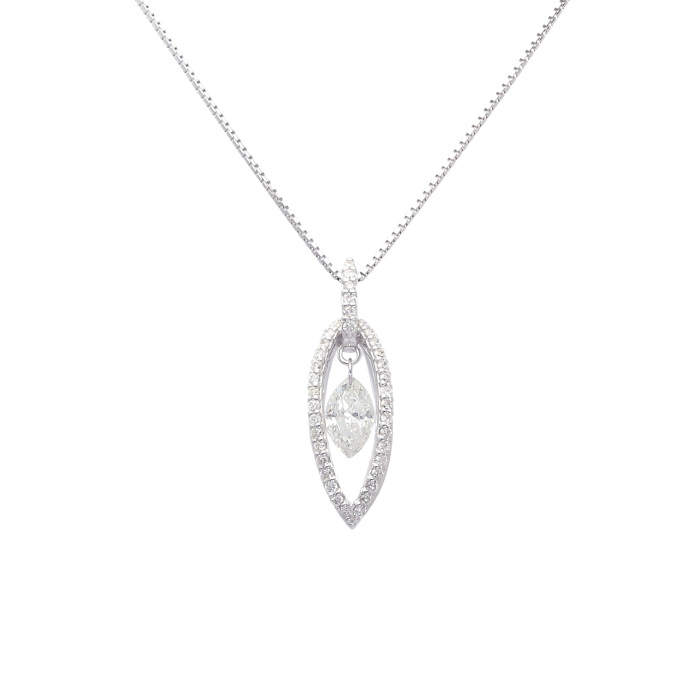 K18 ダイヤモンド　ネックレス K18ホワイトゴールド ダイヤモンド ネックレス J376440 | ユキザキ