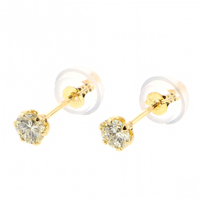 K18イエローゴールド ダイヤモンド ピアス J382628 | ユキザキセレクト