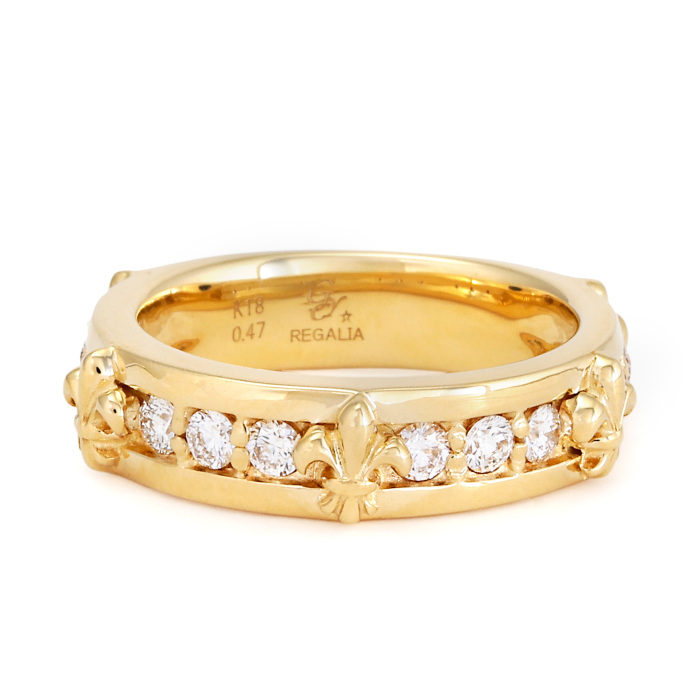 中古] ユキザキ レガリア イエローゴールド ダイヤモンド リング