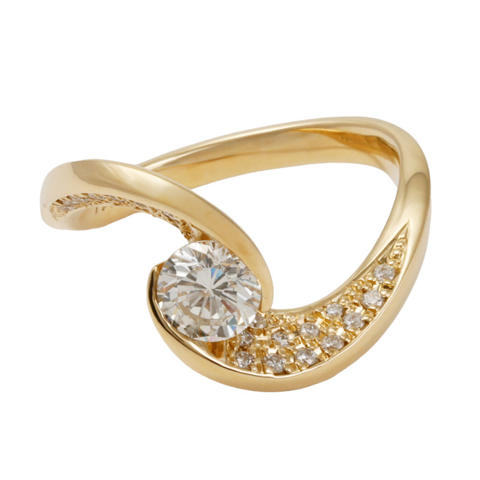 K18イエローゴールド ダイヤモンド リング J386248 | ユキザキセレクト