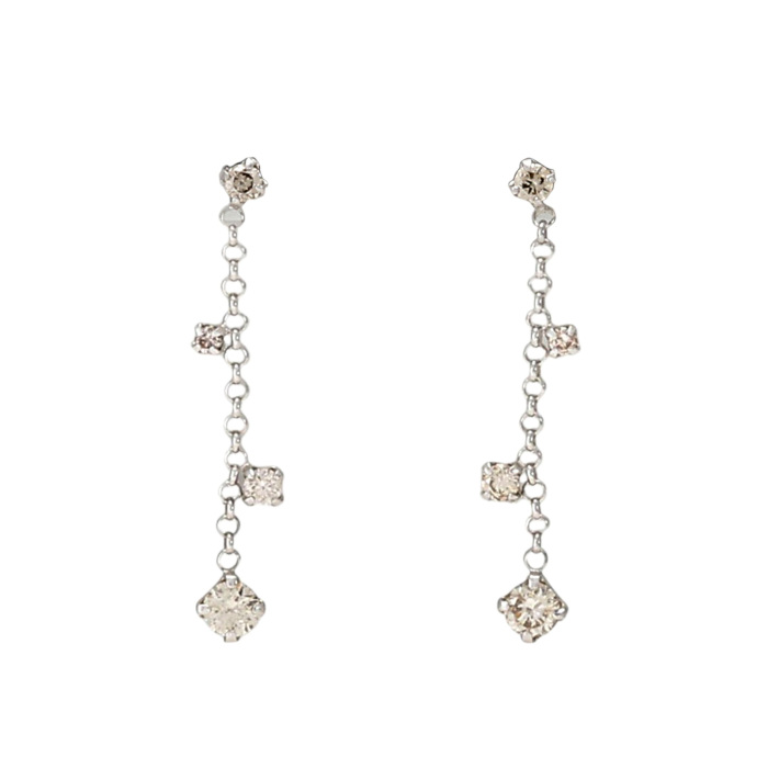 プラチナ900 ダイヤモンド ピアス J393466 | ユキザキセレクトジュエリー