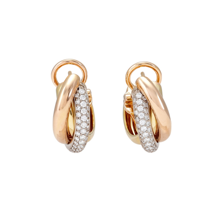 美品　カルティエ　トリニティピアス　ヴィンテージ　クラシックモデル j394170-1.jpg