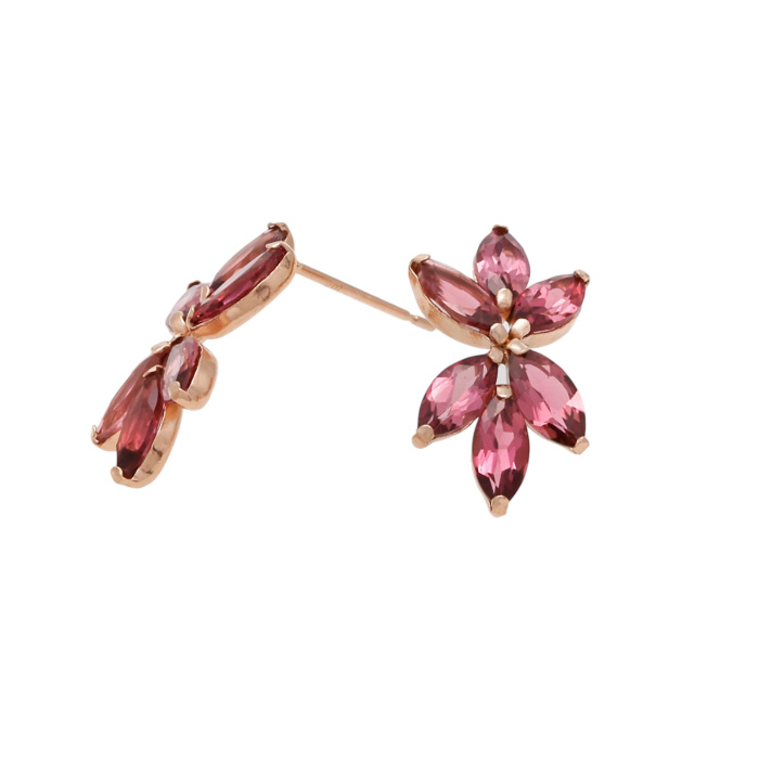 K18ピンクゴールド ピンクトルマリン ピアス J395343 | ユキザキ