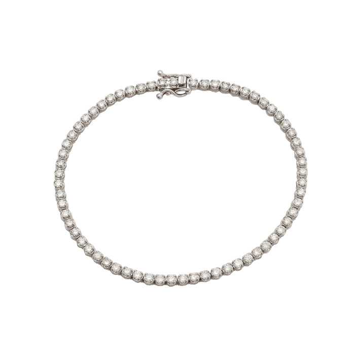 K18ホワイトゴールド ダイヤモンド テニス ブレスレット J398861