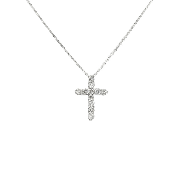 プラチナ950 プラチナ850 ダイヤモンド クロス ネックレス J399102
