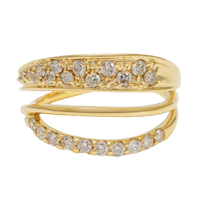 K18 yellow gold diamond ring J401426 | Yukizaki Select Jewelry