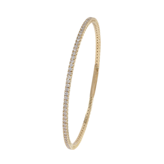 K18イエローゴールド ダイヤモンド バングル J402542 | ユキザキ