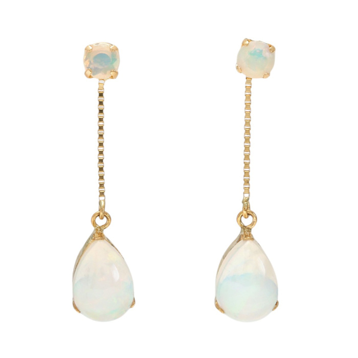K18イエローゴールド オパール ピアス J403337 | ユキザキセレクト