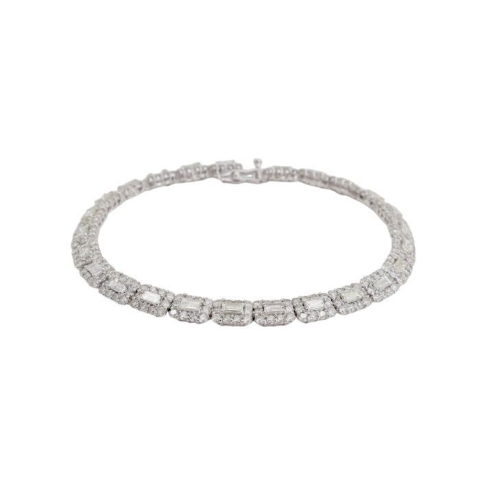 Pt850 プラチナ一粒ダイヤモンドブレスレット プラチナ900 プラチナ850 ダイヤモンド テニス ブレスレット J387079