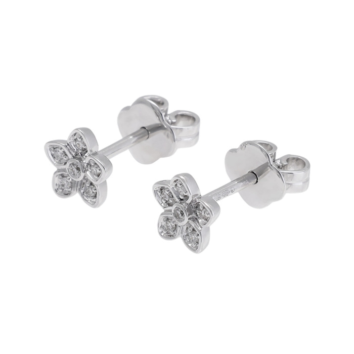 中古] グラフ ワイルドフラワー プティ パヴェ ダイヤモンド スタッド