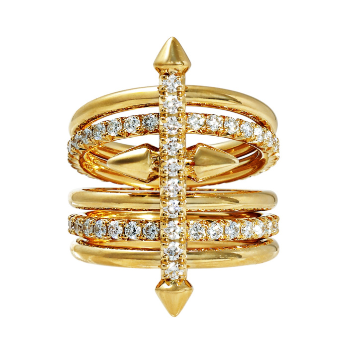 ティファ二ー リング ティファニー ロック リング ダイヤモンド イエローゴールド