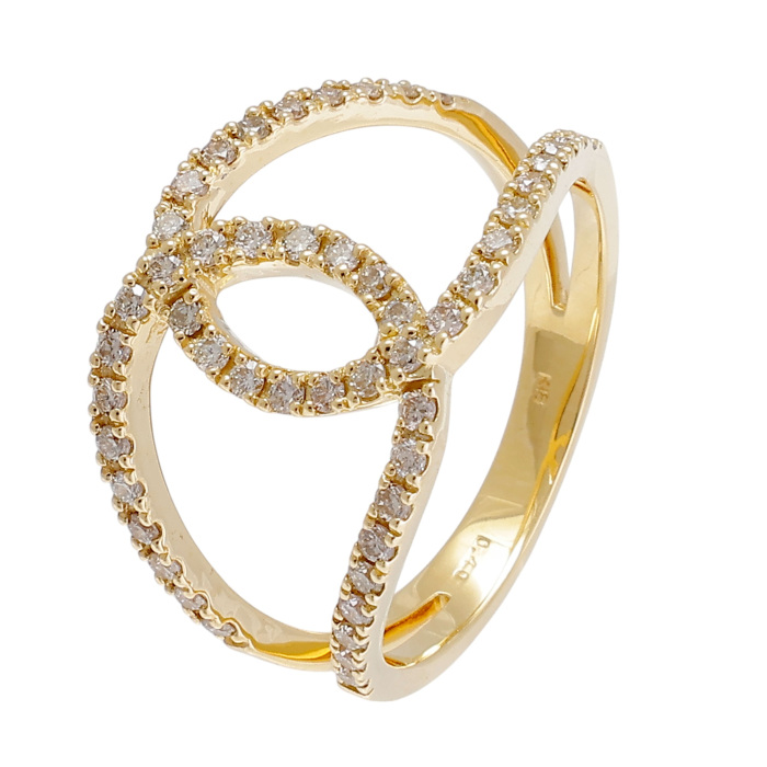 K18 yellow gold diamond ring J404665 | Yukizaki Select Jewelry