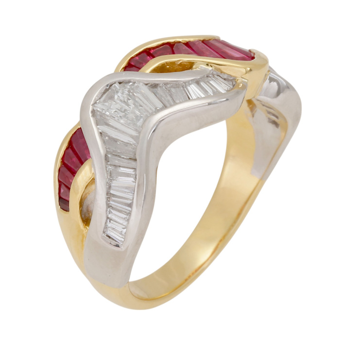 K18 pt900 ルビー リング Pt900 ルビー0.52とダイヤモンドリング jewelry shop oroshiba