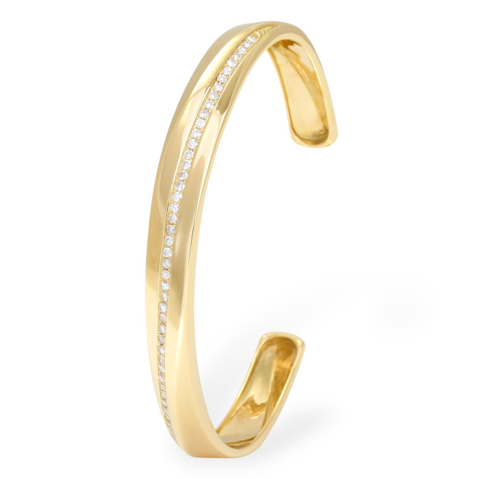 K18イエローゴールド ダイヤモンド バングル J408860 | ユキザキ