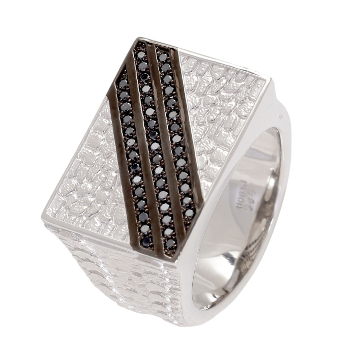 プラチナ900 ブラックダイヤ リング J410346 | ユキザキセレクト