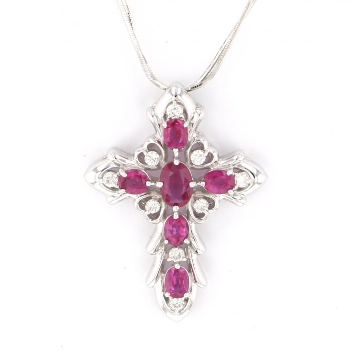 ルビーネックレス ルビーネックレス R 0.79ct 45cm K18YG GIA鑑別書付 C-LINE