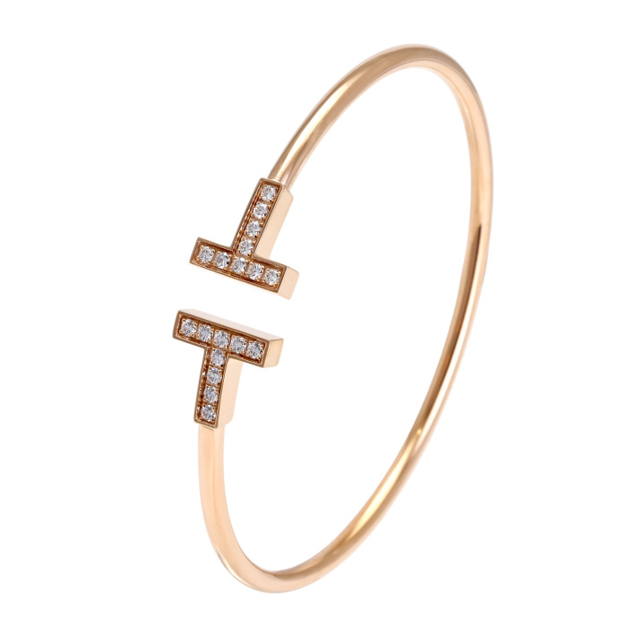 Tiffany ティファニーTワイヤーブレスレット ティファニー T ワイヤー ブレスレット ホワイトゴールド