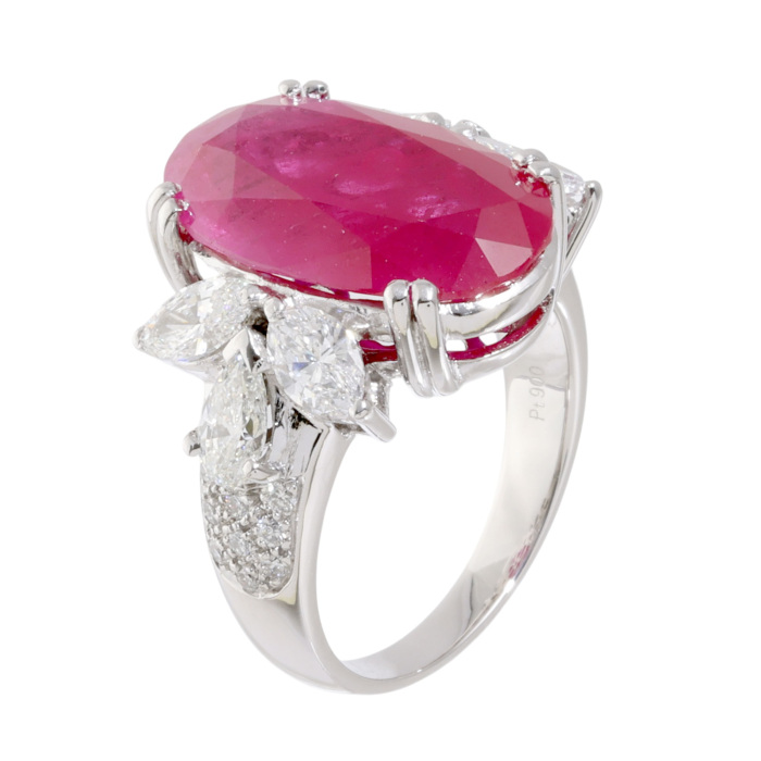 PT900 ルビー ダイヤモンド リング J413993 | ユキザキセレクトジュエリー