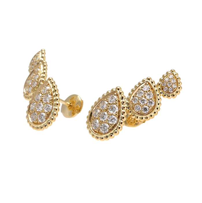 BOUCHERON ブシュロン　ピアス セルパンボエム 3モチーフ スタッズイヤリング イエローゴールド