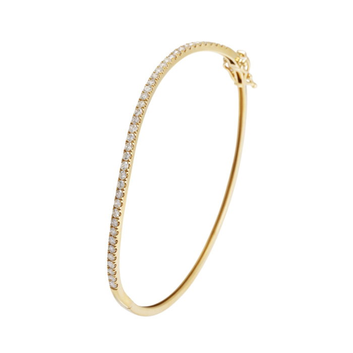 K18イエローゴールド ダイヤモンド バングル J416019 | ユキザキ